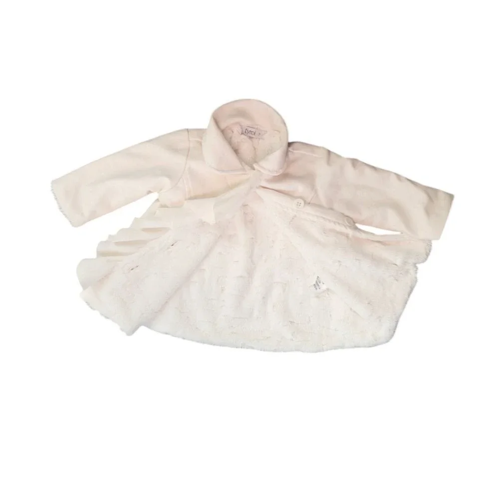 Tyrol Baby Girl White Coat Size 6 Months